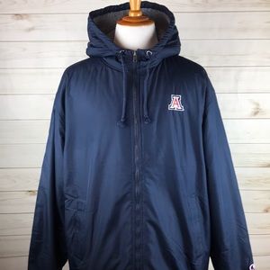 Arizona Wildcats Blue Fleece Lined Winter Coat L